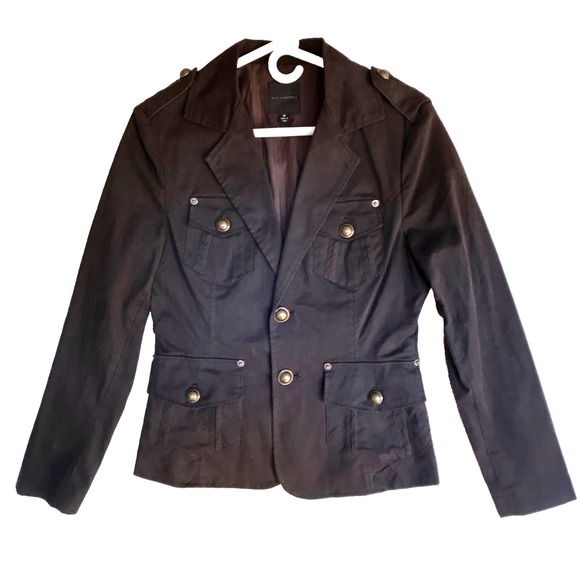 The Limited Jackets & Blazers - VTG Military Blazer Jacket Women M Gold Metal Buttons Epaulets Utility Cargo Y2k